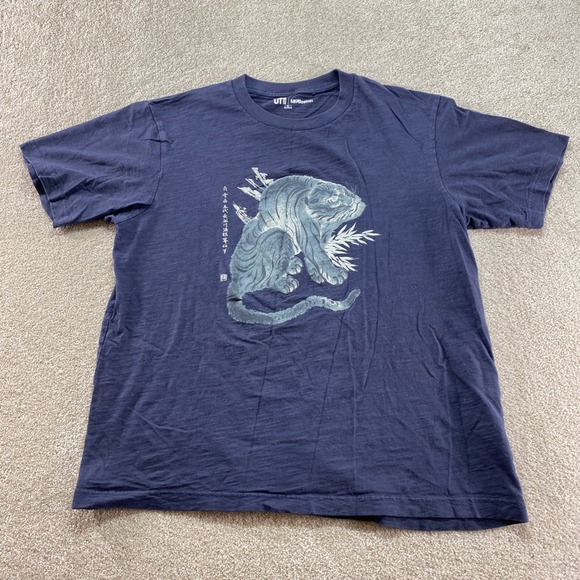 UT MFA Boston Other - Uniqlo UT MFA Boston Tiger Shirt Mens XL Navy Blue Graphic Tee 457396
